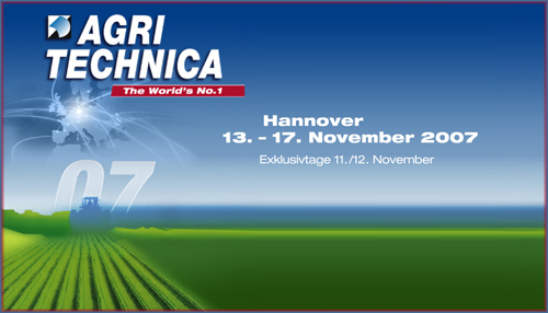Промышленная выставка Agritechnica 2007 состоялась в Ганновере, Германия, с 13 по17 ноября